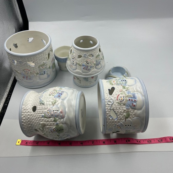 Yankee Candle Snow Folks Candle Holders Simmer Pot Mitten Tea Light Votive 6 - Picture 3 of 15